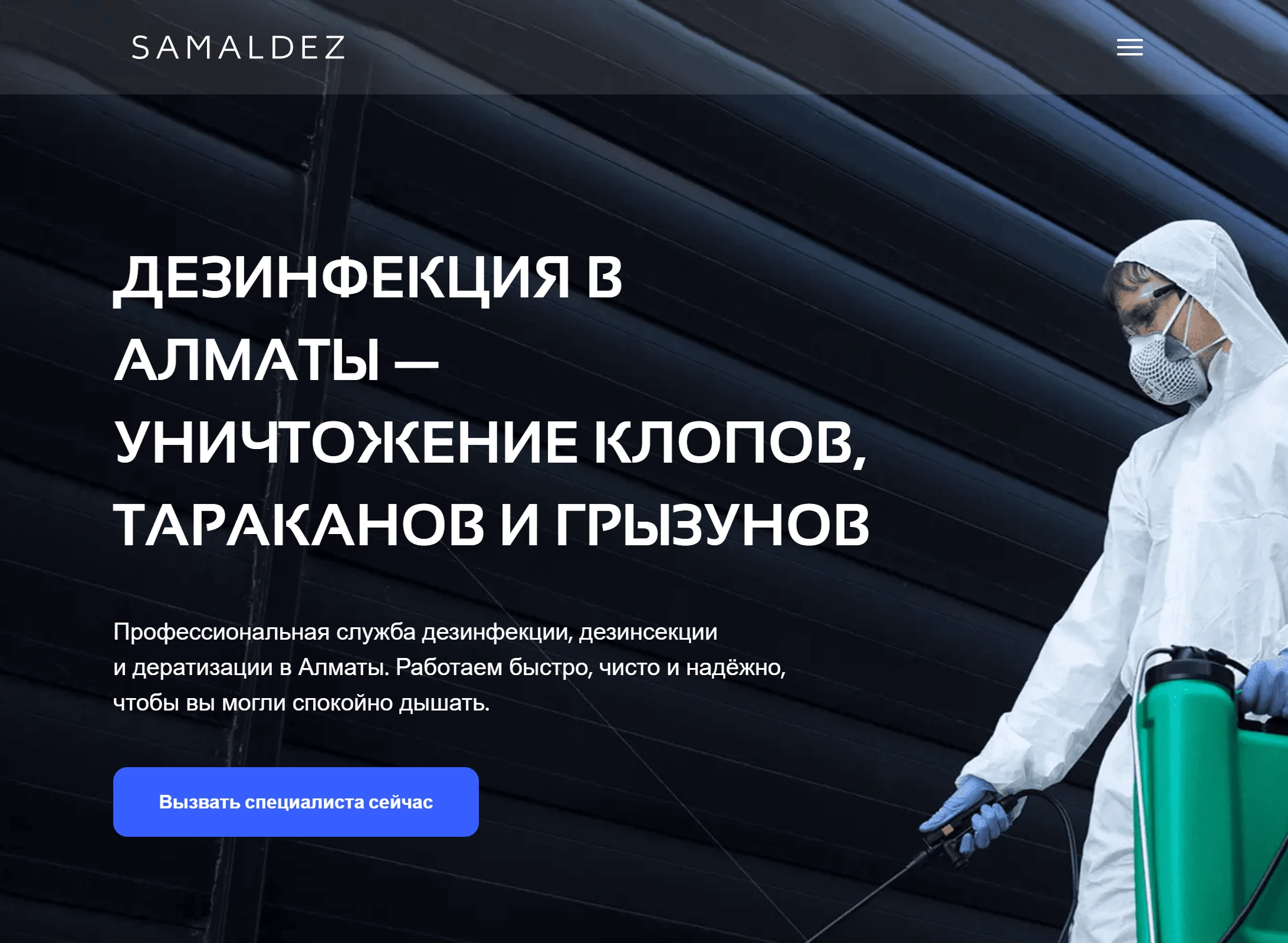 SamalDez.kz — скриншот сайта на планшете